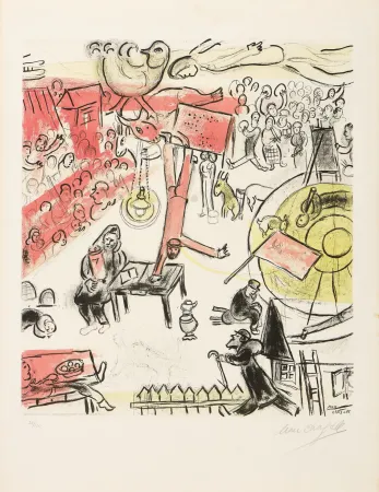 リトグラフ Chagall - Marc Chagall (1887–1985) – Révolution – Color lithograph on paper – 1963