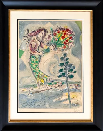 リトグラフ Chagall - Marc Chagall (1887–1985) - Sirène au pin - Color lithograph on Arches paper - 1967