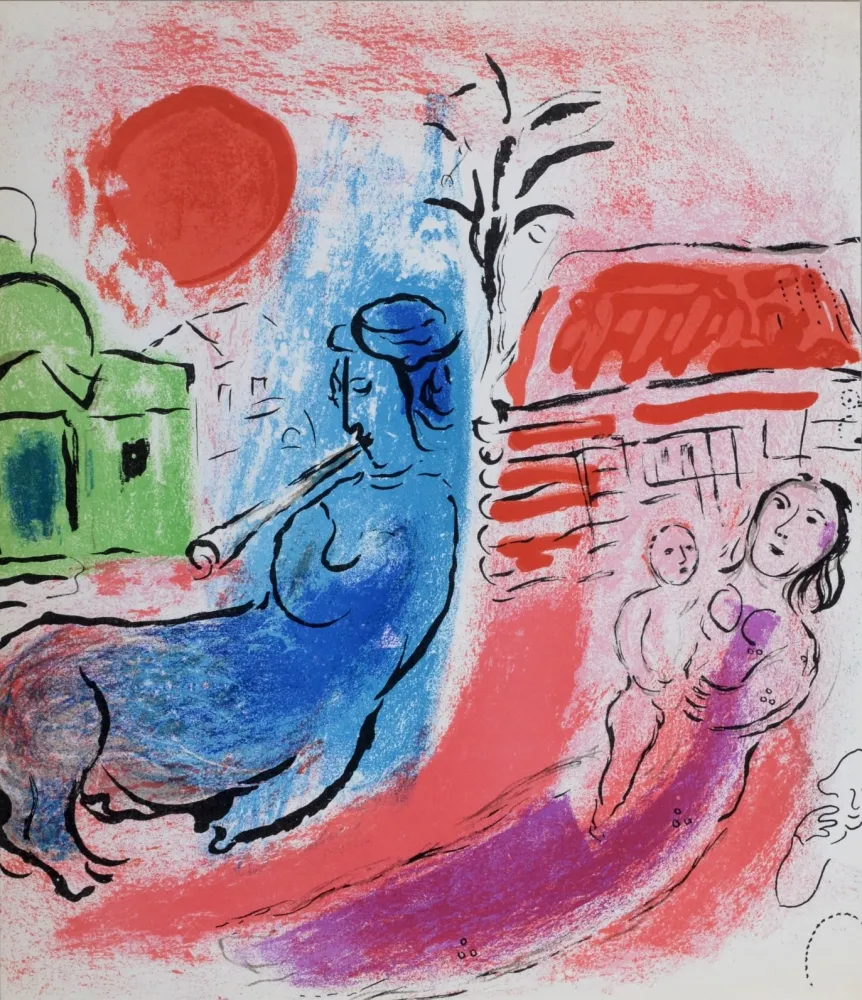 リトグラフ Chagall - Maternité au Centaure