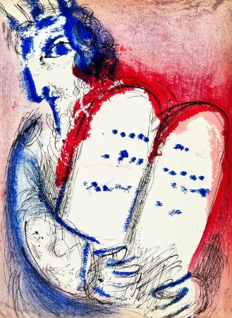 リトグラフ Chagall - Moses III