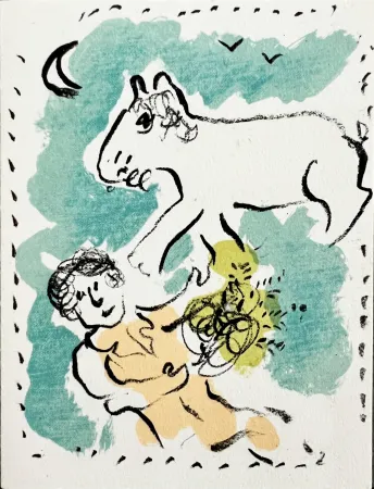 リトグラフ Chagall - New Year's Card