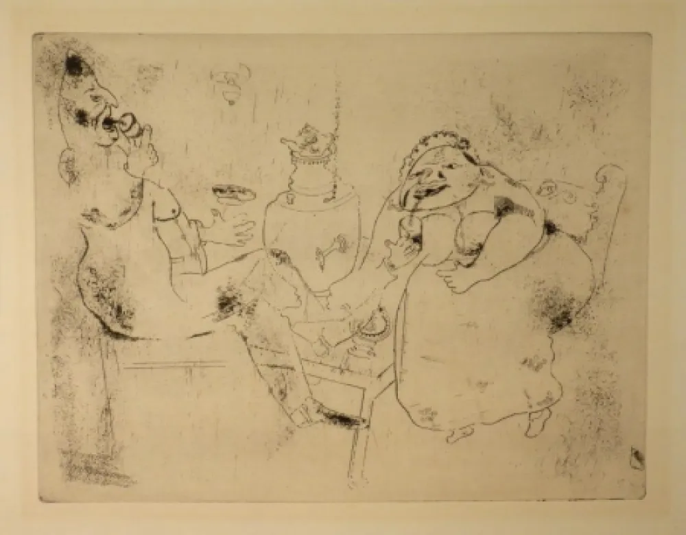 エッチング Chagall - (Nicolas Gogol, Les Ames Mortes, 18)