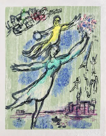 木版 Chagall - Poèmes, Planche IX