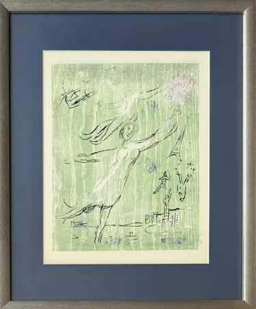 木版 Chagall - Poèmes, Planche IX (trial proof)