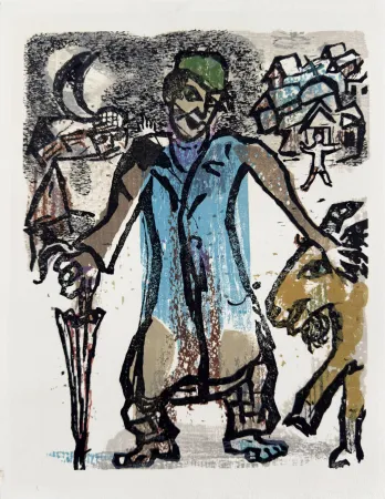 木版 Chagall - Poèmes, Planche XVII