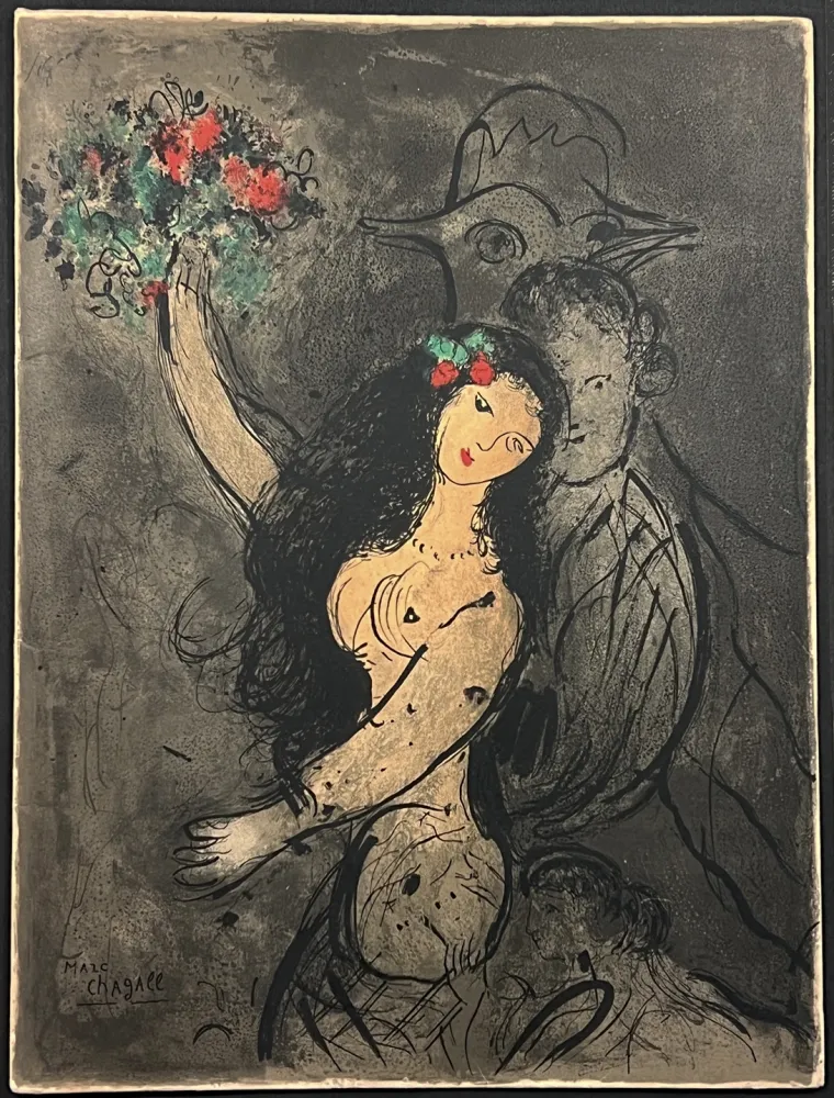 リトグラフ Chagall - Programme Soirée Château de Versailles le jeudi 30 mai 1963