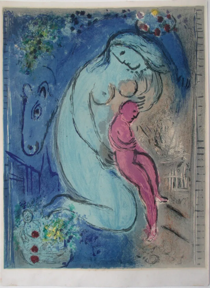 リトグラフ Chagall - Quai aux Fleurs
