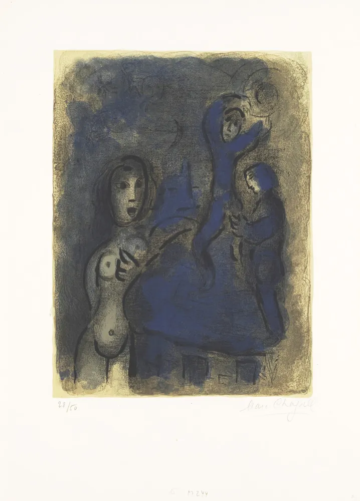 リトグラフ Chagall - Rahab et les espions de Jéricho 