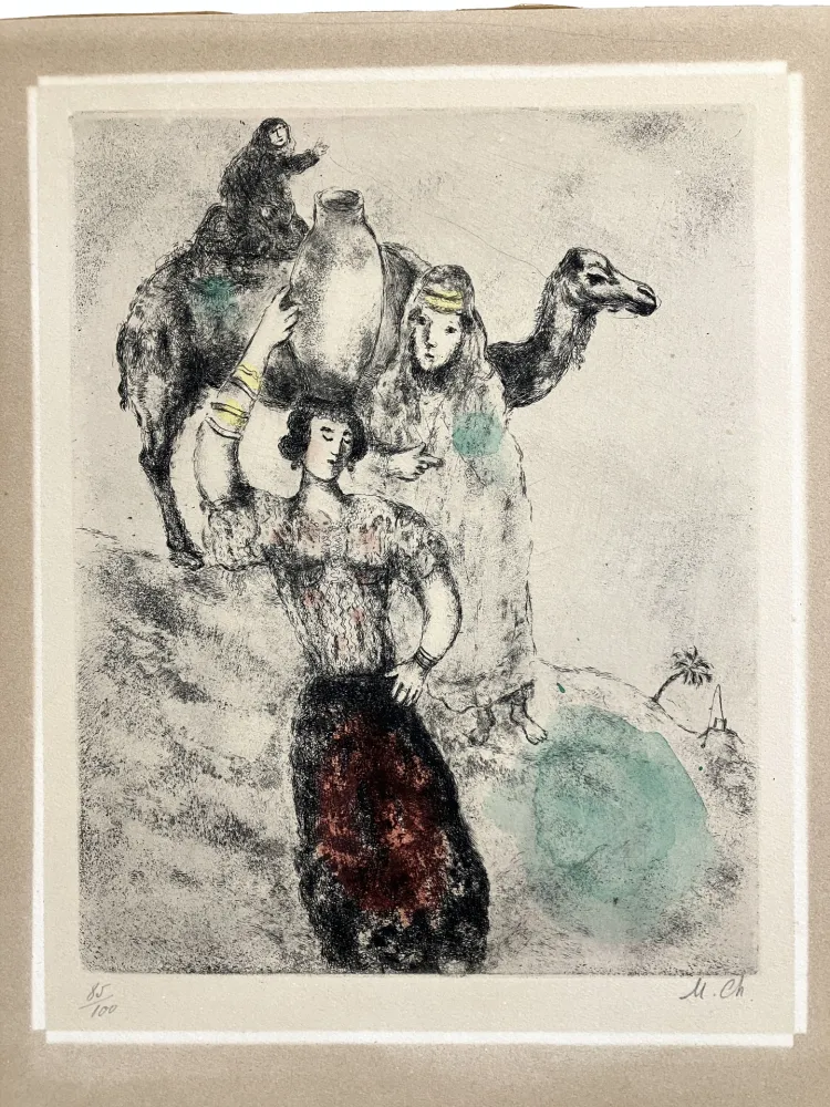 エッチング Chagall - Rebecca à la fontaine circa 1931-1939