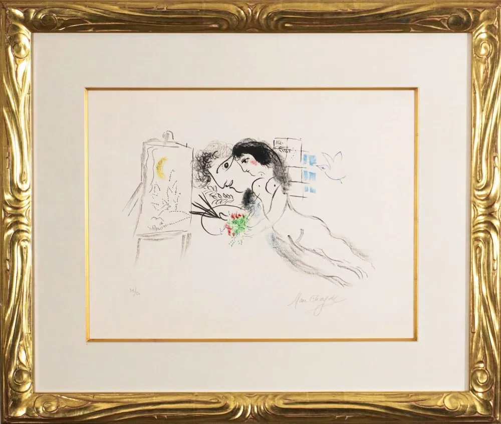 リトグラフ Chagall - Rêve familier (Familiar Dream)