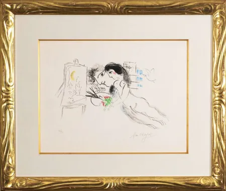 リトグラフ Chagall - Rêve familier (Familiar Dream)