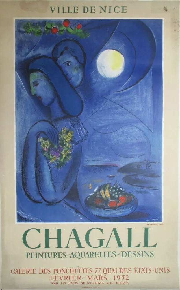 リトグラフ Chagall - Saint-Jean- Cap-Ferrat