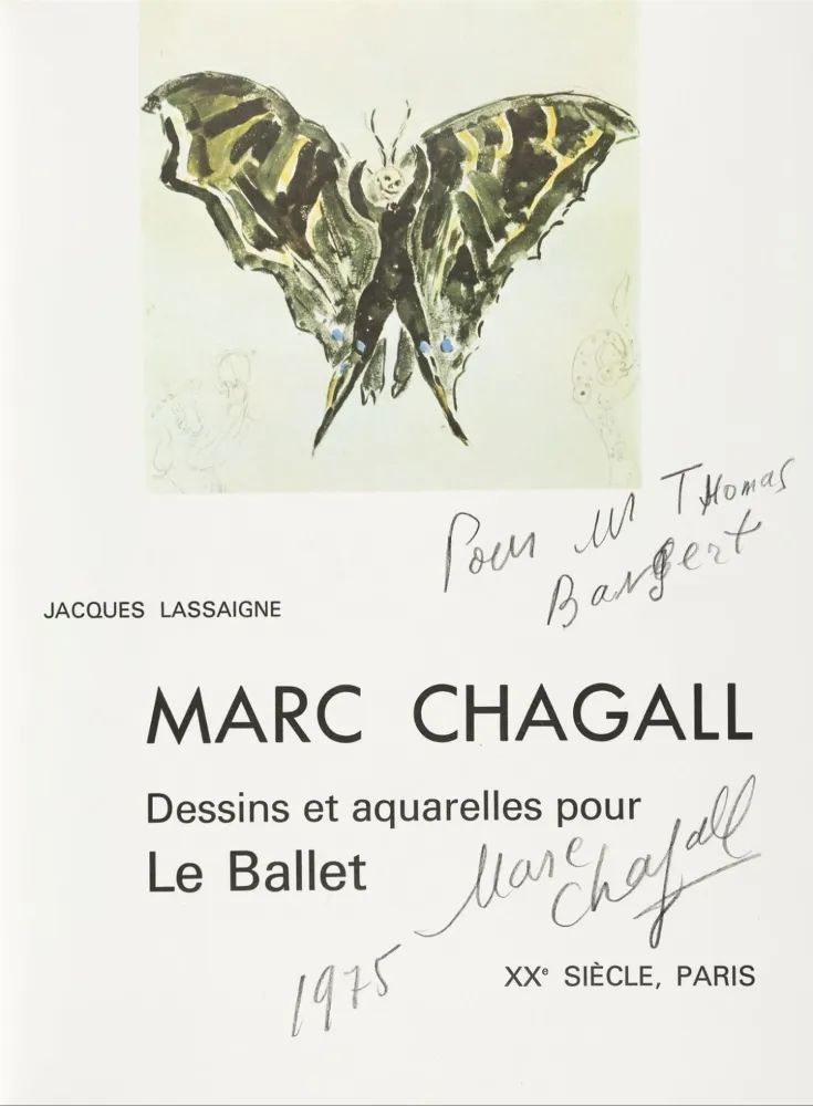 挿絵入り本 Chagall - Signed & Dedicated - Dessins et aquarelles pour Le Ballet 