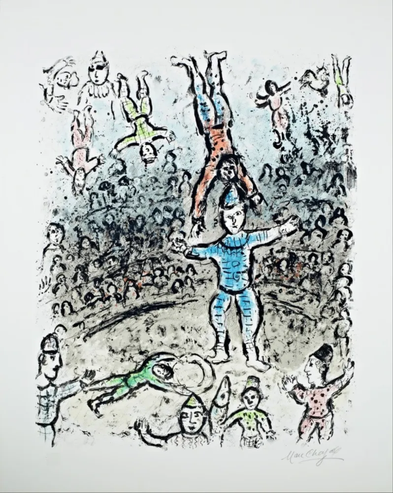 リトグラフ Chagall - The Acrobats