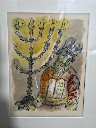 リトグラフ Chagall - The Mission of Bezaleel - The story of Exodus 1966