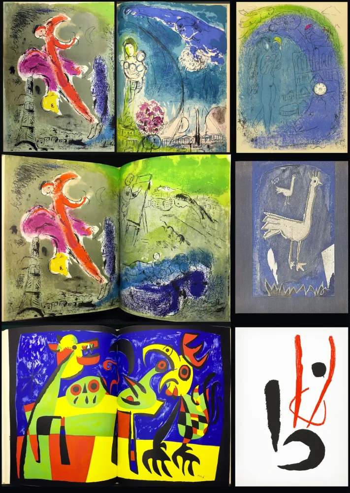 挿絵入り本 Chagall - VERVE Vol. VII. N° 27-28. VISIONS DE PARIS - 34 lithographies (1953)