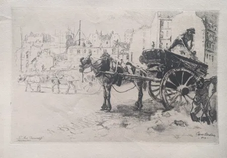 エッチングと　アクチアント Chahine - Les Terrassiers