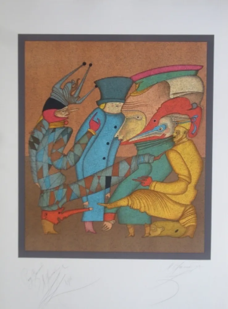 リトグラフ Chemiakin - Carnaval