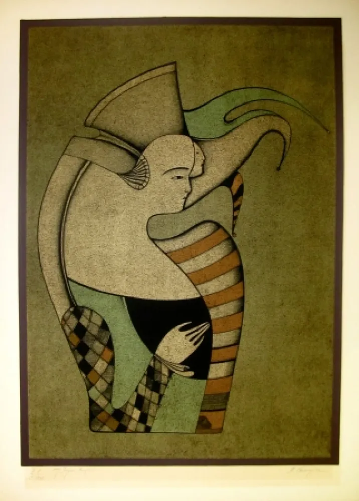 リトグラフ Chemiakin - Personnage fantastique