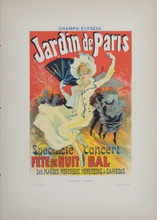 リトグラフ Cheret - Jardins de Paris, 1896