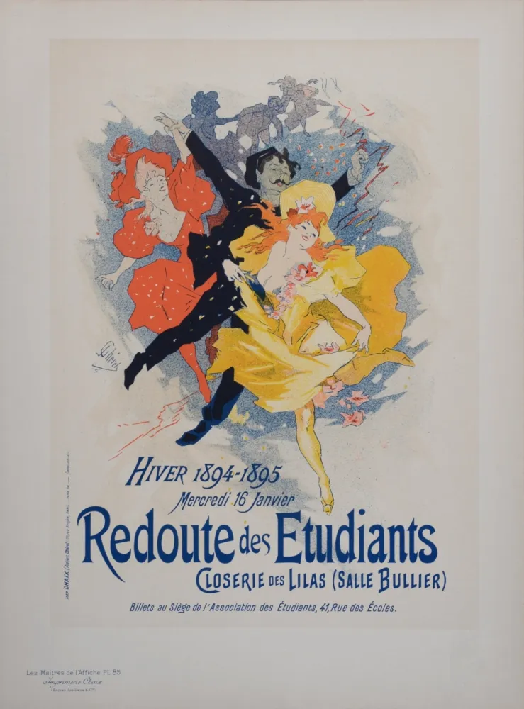 リトグラフ Cheret - Redoute des Etudiants, Les Maitres de L’Affiche, 1897