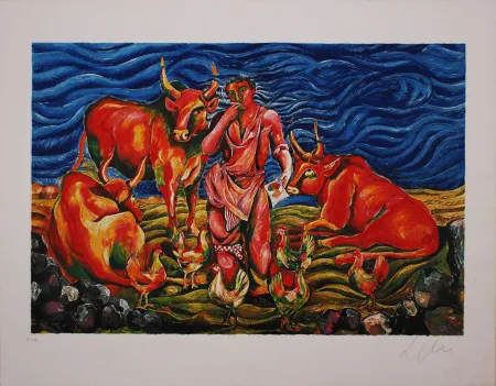 リトグラフ Chia -  Pastorale