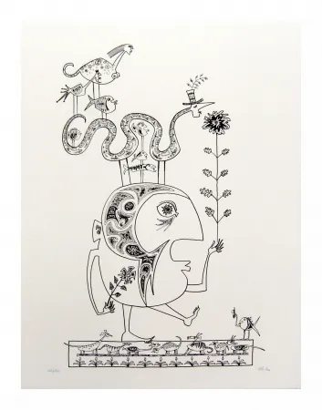 リトグラフ Chica - Hommage à Brauner