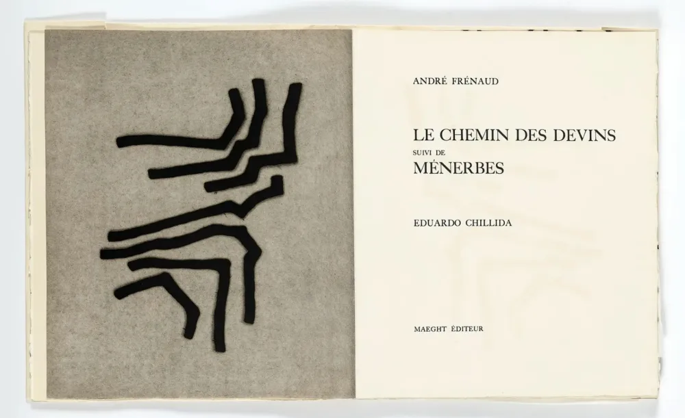 挿絵入り本 Chillida - André Frénaud. LE CHEMIN DES DEVINS, suivi de Ménerbes (1966)