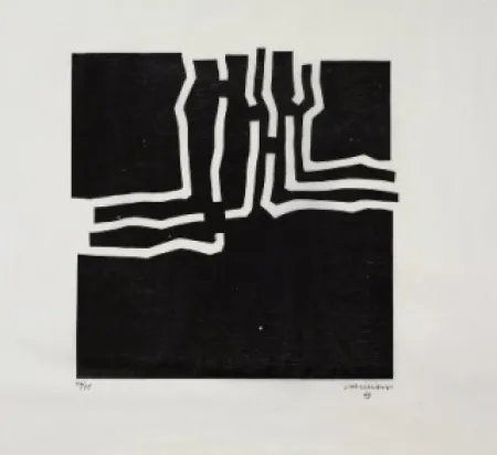 木版 Chillida - Beltza