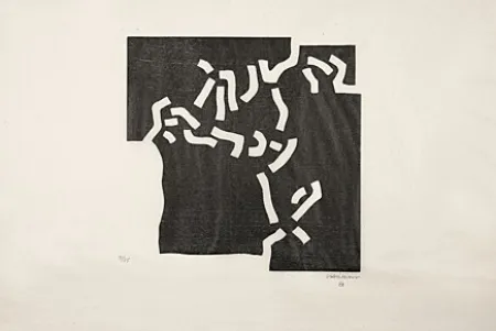 木版 Chillida - Beltza II (Schwarz II)