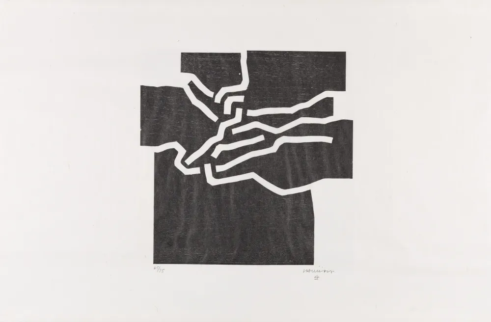 木版 Chillida - Beltza IV