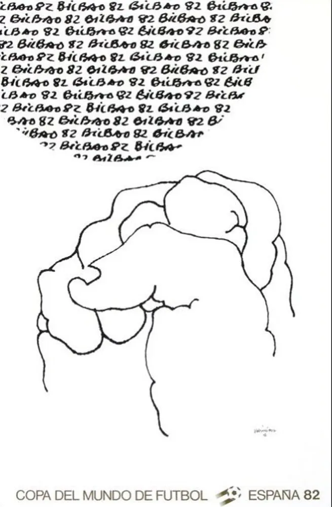 リトグラフ Chillida - Coupe du Monde 82 - Espagne