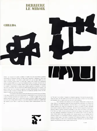 挿絵入り本 Chillida - Derrière le Miroir n° 143 . CHILLIDA . Avril 1964.