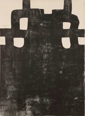 リトグラフ Chillida - Gurutze Gorria III