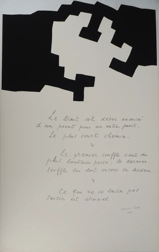 シルクスクリーン Chillida - Placard, le trait est désir exaucé