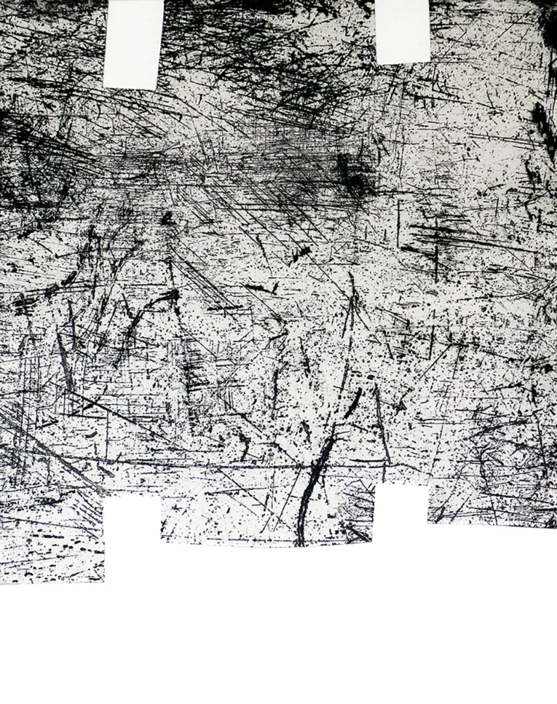 エッチングと　アクチアント Chillida - Une helene de vent ou fumee I