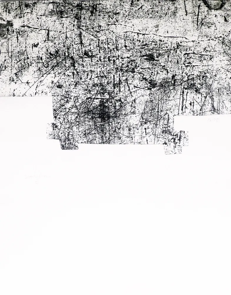 エッチングと　アクチアント Chillida - Une helene de vent ou fumee III