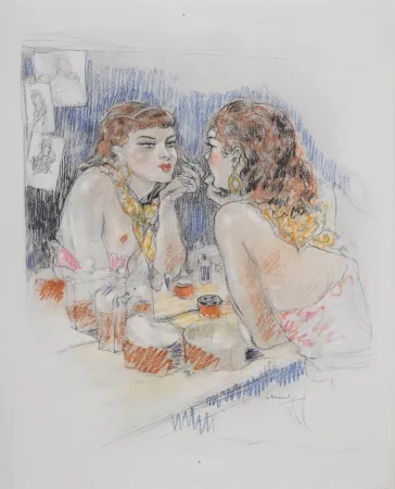 リトグラフ Chimot - Colette, l'Envers du Music-Hall,