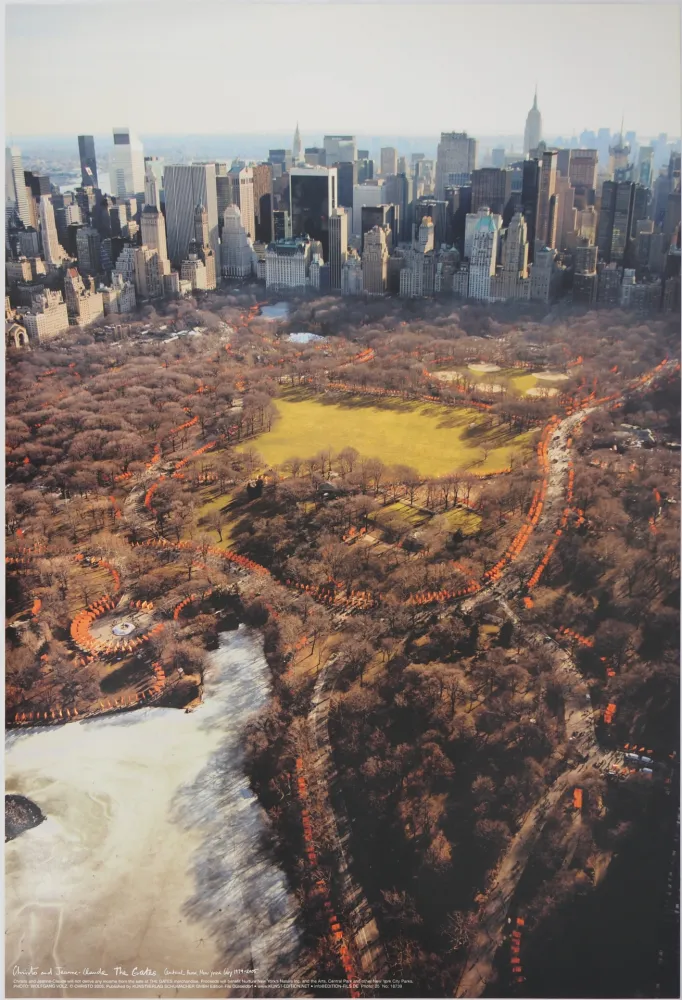掲示 Christo - Central Park New York : Aerial View of the Gates