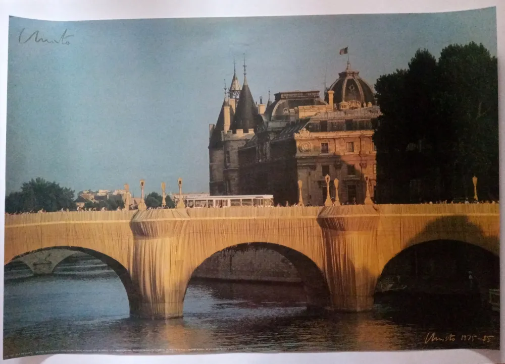 掲示 Christo - Christo's Wrapped Pont Neuf Paris - Handsigned