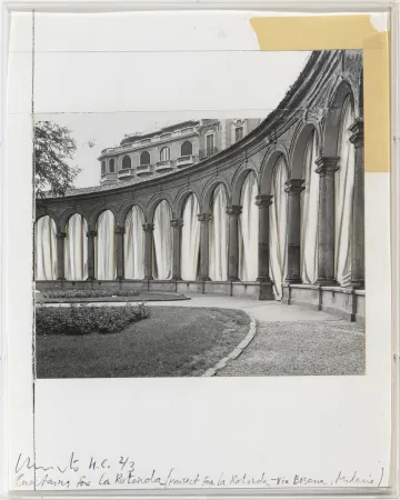 シルクスクリーン Christo - Curtains for La Rotonda