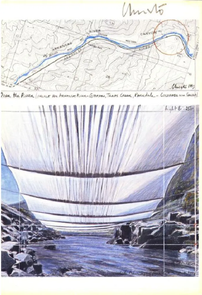 オフセット Christo - Over The River Project IV