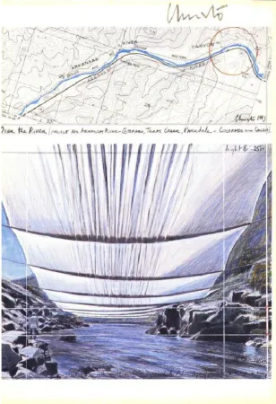 オフセット Christo - Over The River Project IV