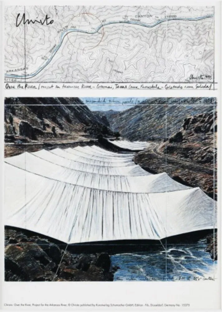 多数の Christo - Over The River Project VI