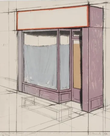 多数の Christo - Pink Store Front, Project (from Marginalia)