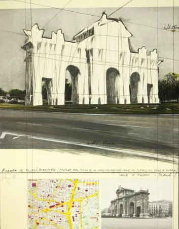 リトグラフ Christo - Puerta de Alcalá, Wrapped, Project for Madrid (Schellman 107)