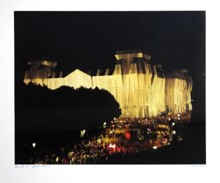 写真 Christo - Reichstag/Berlin Nacht, Wrapped