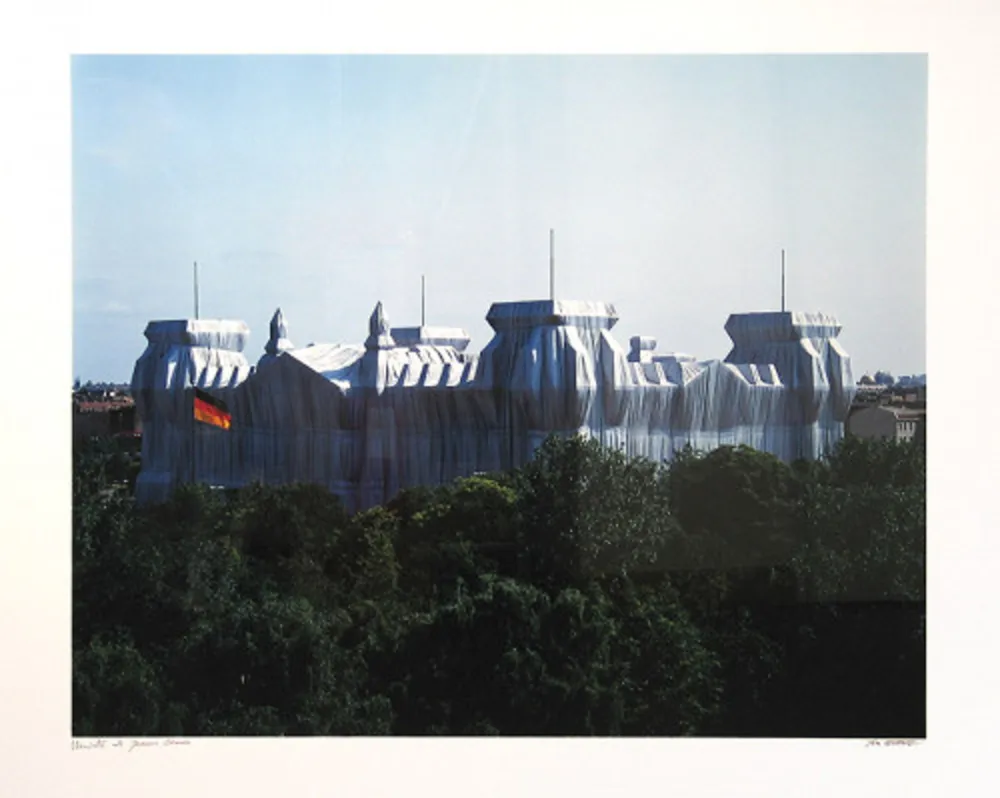 写真 Christo - Reichstag/Berlin Vormittag, Wrapped