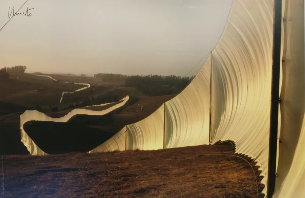 オフセット Christo - Running Fence, Sonoma and Marin Counties, California