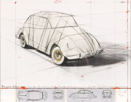 シルクスクリーン Christo - Wrapped Volkswagen, Project for 1961 Volkswagen Beetle Saloon